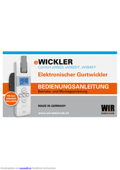 WIR elektronik eWickler Comfort eW820-F Bedienungsanleitung