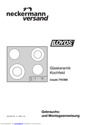 neckermann Lloyds 770/280 Gebrauchs- Und Montageanweisung