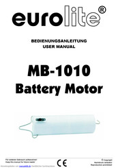 EuroLite MB-1010 Battery Motor Bedienungsanleitung