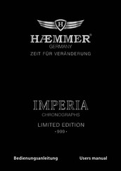 Haemmer Imperia Limited edition 999 Bedienungsanleitung