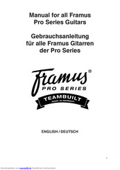 Framus PRO SERIES Gebrauchsanleitung