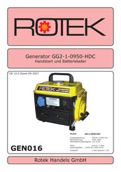 Rotek GEN016 Benutzerhandbuch