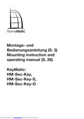 HomeMatic KeyMatic HM-Sec-Key-S Bedienungsanleitung