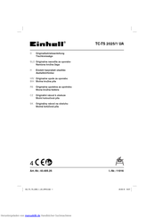 EINHELL TC-TS 2025/1 UA Originalbetriebsanleitung