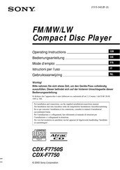 Sony CDX-F7750 Bedienungsanleitung