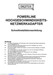 Digitus POWERLINE Schnellinstallationsanleitung