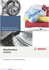 Bosch WVG30442 Gebrauchs- Und Aufstellanleitung