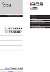 icom IC-F4202DEX Bedienungsanleitung