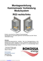 Rokossa energy RG3 2Rh Montageanleitung