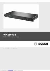 Bosch VIP X1600 B Bedienungsanleitung