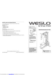 Weslo GYM 750 WLEVSY1825.0 Bedienungsanleitung
