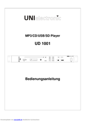 UNIELECTRONIC UD 1001 Bedienungsanleitung