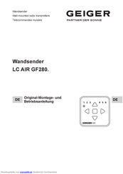 GEIGER LC AIR GF280. Original-Montage- Und Betriebsanleitung