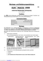 osf 3100000420 Montage- Und Bedienungsanleitung