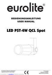 EuroLite LED PST-4W QCL Spot Bedienungsanleitung