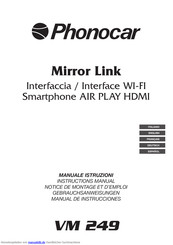 Phonocar VM 249 Gebrauchsanweisungen