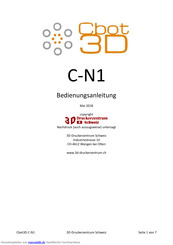 Cbot 3D C-N1 Bedienungsanleitung