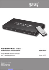 Goobay AVS 45 HDMI Matrix Bedienungsanleitung