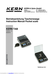 KERN TAB Betriebsanleitung