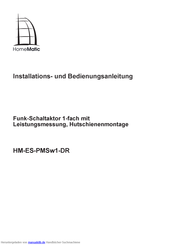 HomeMatic HM-ES-PMSw1-DR Installations- Und Bedienungsanleitung