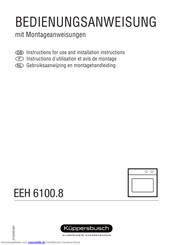 Küppersbusch EEH 6100.8 Bedienungsanweisung Mit Montageanweisungen