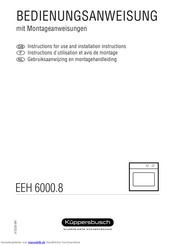 Küppersbusch EEH 6000.8 Bedienungsanweisung Mit Montageanweisungen
