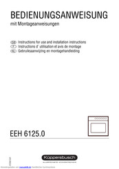 Küppersbusch EEH 6125.0 Bedienungsanweisung Mit Montageanweisungen