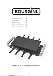 Bourgini Gourmette/Raclette/Grill 8P Gebrauchsanleitung