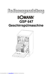 BOMANN GSP 647 Bedienungsanleitung