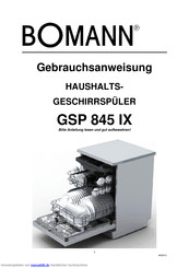 BOMANN GSP 845 IX Gebrauchsanweisung