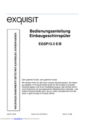 Exquisit EGSP13.3 E/B Bedienungsanleitung