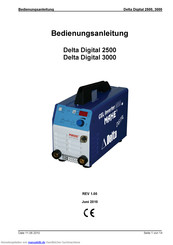 MAHE Delta Digital 2500 Bedienungsanleitung