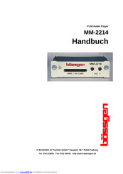 BÄSSGEN MM-2214 Handbuch