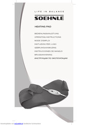 Soehnle HEATING PAD Bedienungsanleitung