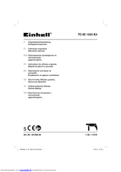 EINHELL TC-ID 1000 Kit Originalbetriebsanleitung