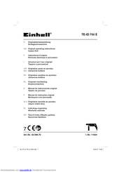 EINHELL TE-ID 750 E Originalbetriebsanleitung