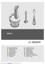 Bosch MSM78-Serie Gebrauchsanleitung