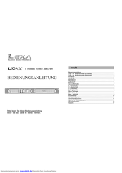Lexa L10KX Bedienungsanleitung