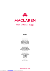 Maclaren Mark II Bedienungsanleitung