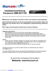 Panasonic DMR-BCT750 Installationsanleitung