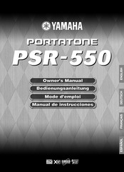 Yamaha PortatonePSR-550 Bedienungsanleitung