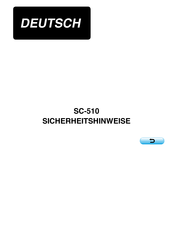 JUKI SC-510 Sicherheitsheinweise