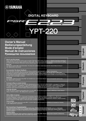 Yamaha PSR-E223 Bedienungsanleitung