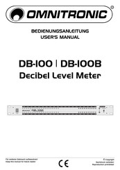Omnitronic DB-100B Bedienungsanleitung