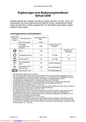 Konica Minolta bizhub C659 Ergänzung Zur Benutzerhandbuch