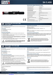 Staudte Hirsch SH-5.400 Bedienungsanleitung