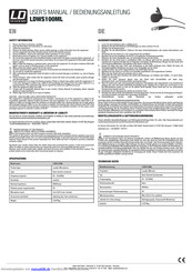 LD Systems LDWS100ML Bedienungsanleitung