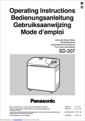 Panasonic SD-207 Bedienungsanleitung