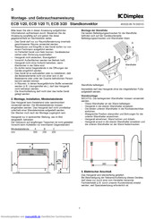 Dimplex ECB 1/20 TI Montage- Und Gebrauchsanweisung