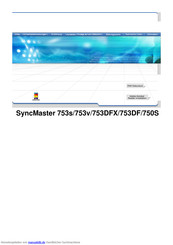 Samsung SyncMaster 753DF Handbuch